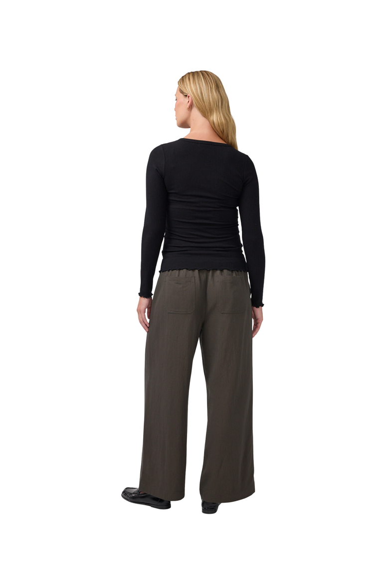 Over Belly Wide Leg Maternity Pant, Alternate, color, Black Olive