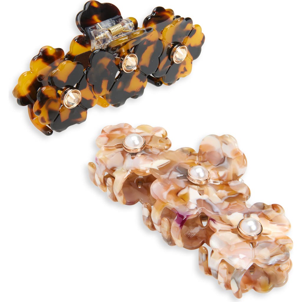 Tasha Assorted 2-pack Crystal Jaw Hair Clips
