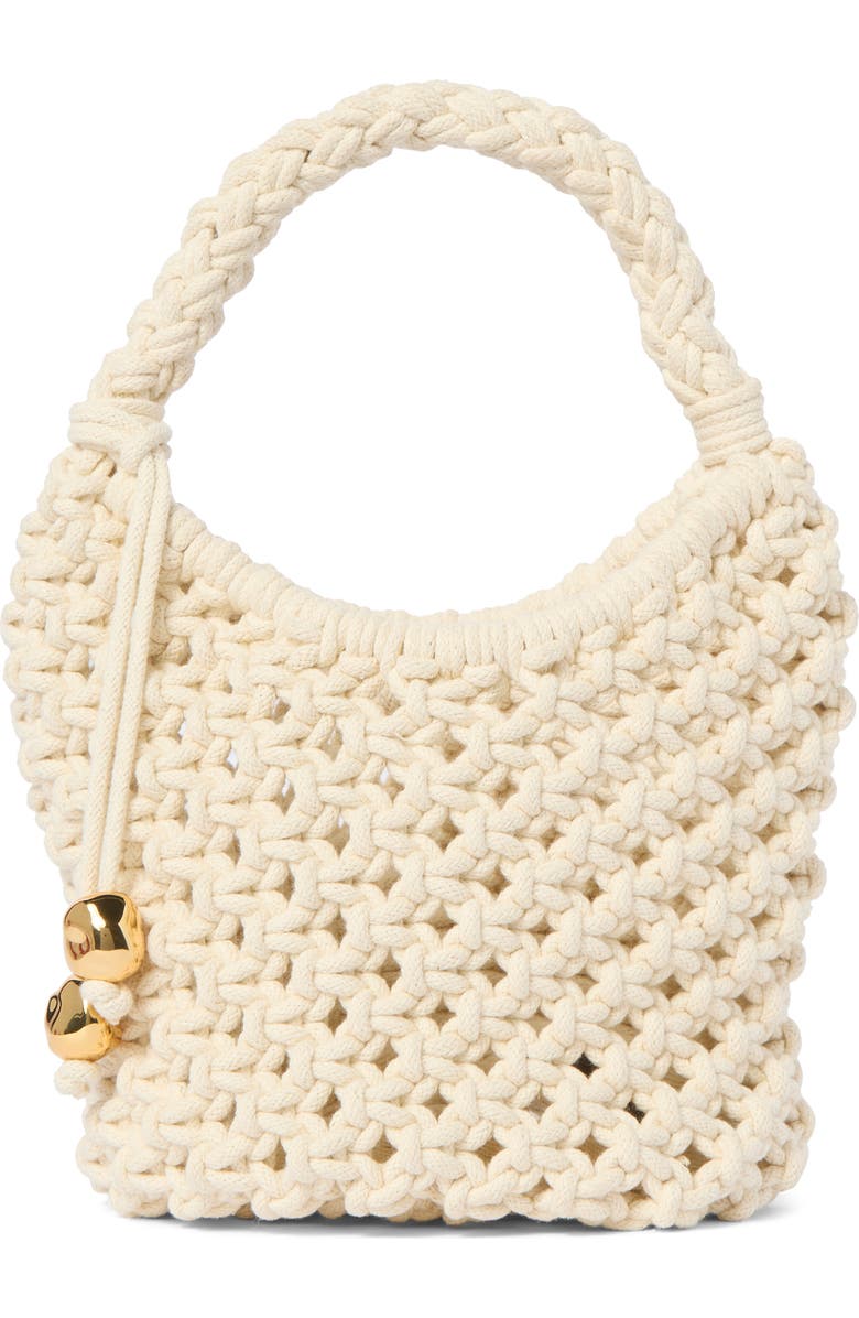 Madewell Braided Rope Pouchette, Main, color, Antique Cream