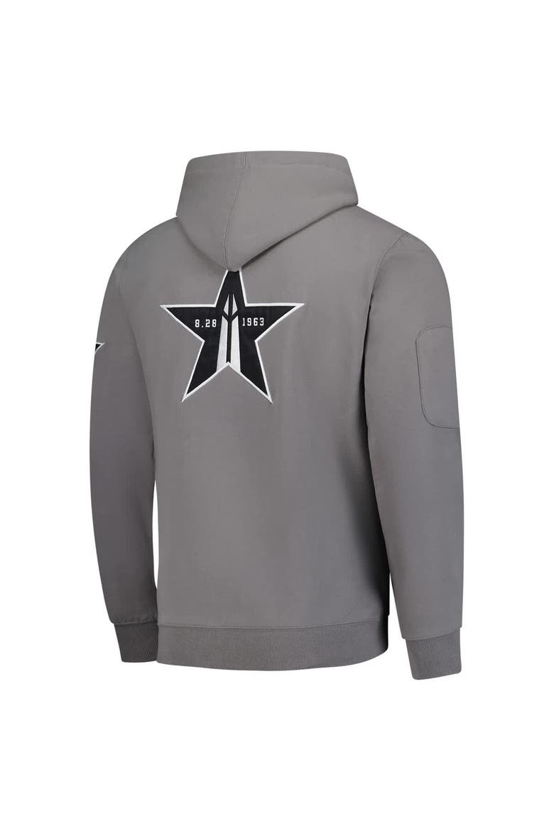 Unisex FISLL Gray NBA Events Logoman Shadow Collection Pullover Hoodie, Alternate, color, Gray