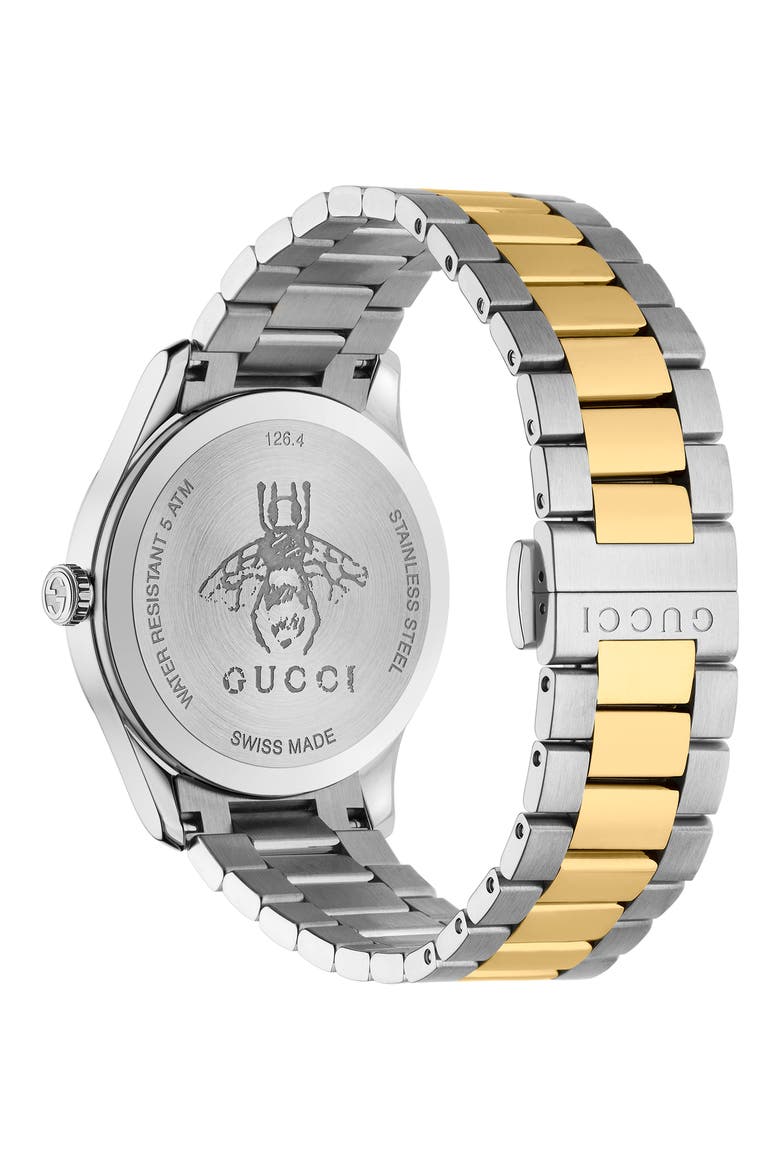 G-Timeless Bee Bracelet Watch, 38mm, Alternate, color, NO COLOR