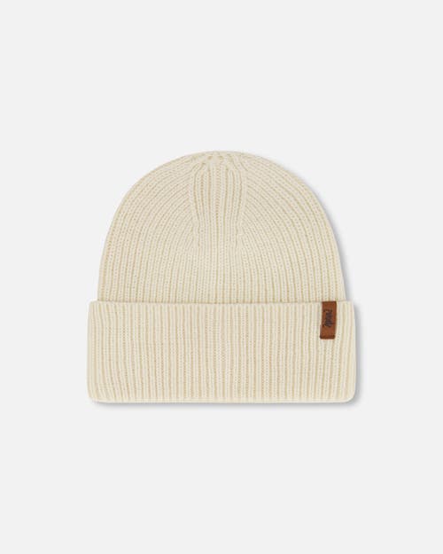 Deux Par Deux Kids Gender Inclusive Mid-season Knit Hat In Metallic