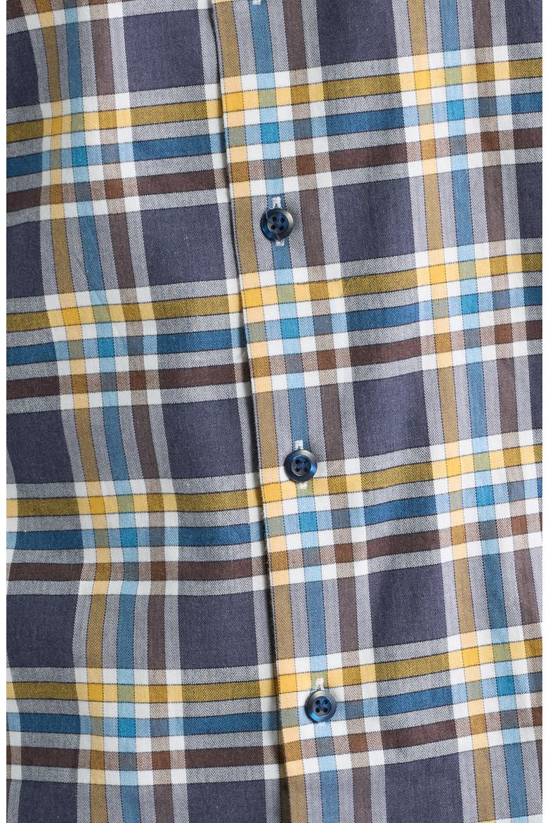 Lakeridge Plaid Button Down Shirt, Alternate, color, NAVY