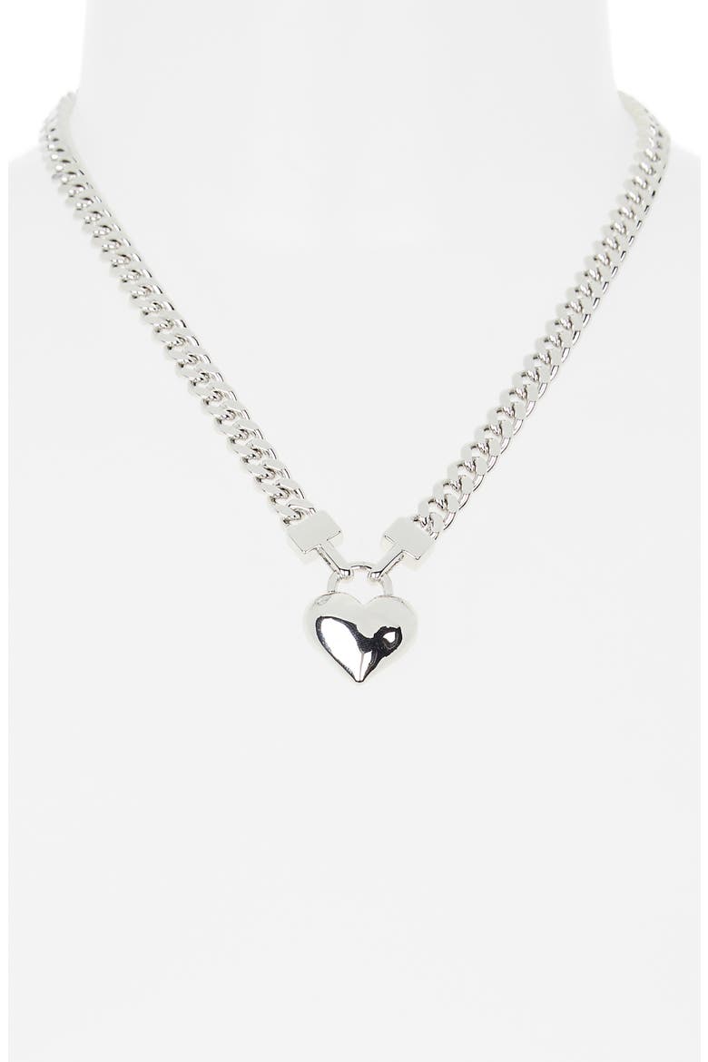 Adeline Heart Pendant Necklace, Alternate, color, SILVER