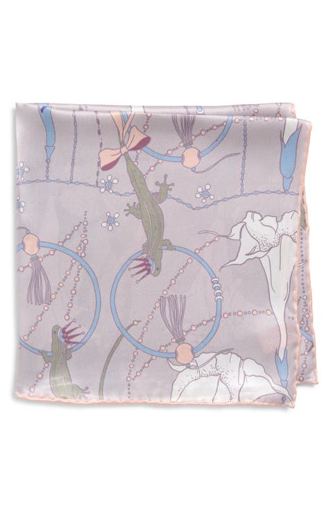 Datura Silk Pocket Square