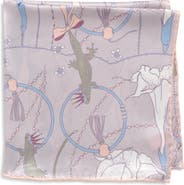 Lost Pattern Datura Silk Pocket Square