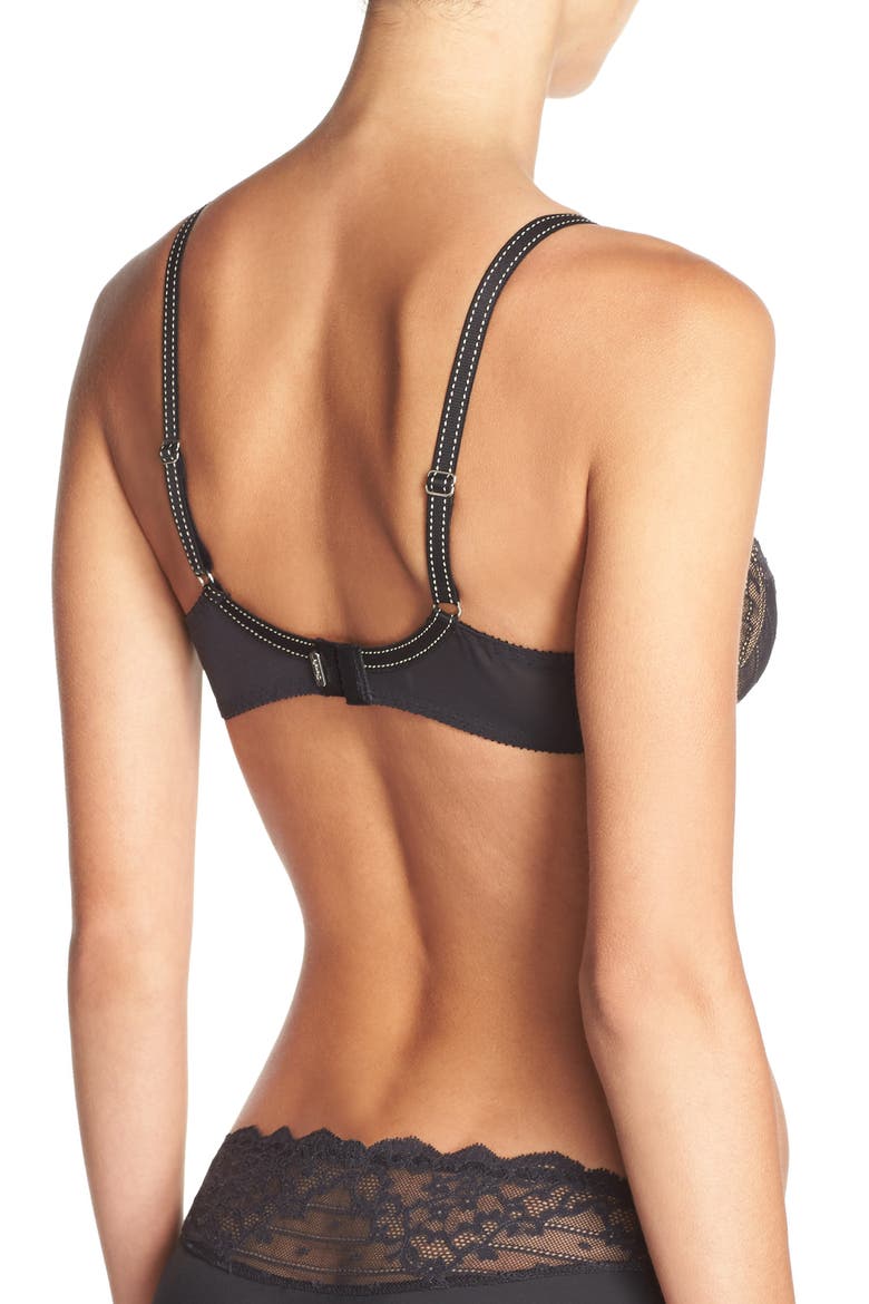 Rive Gauche Full Coverage Underwire Bra, Alternate, color, BLACK