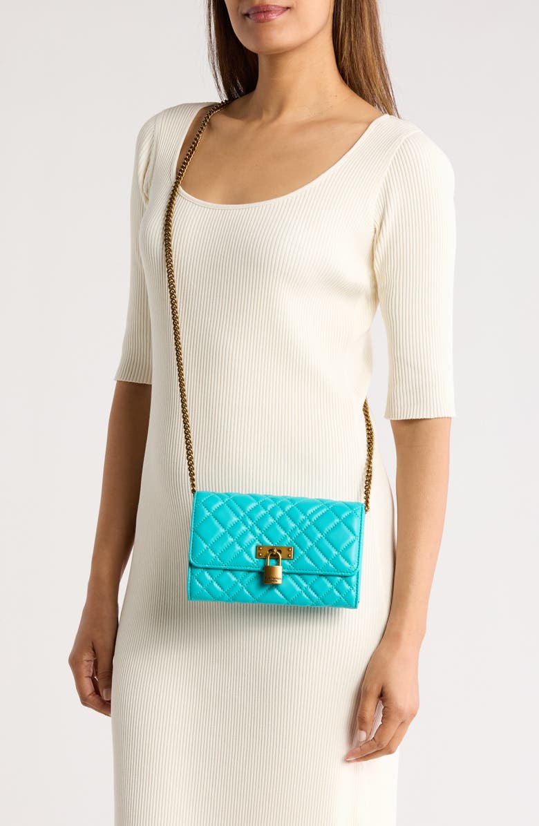 Kurt Geiger London Brixton Wallet On A Chain, Alternate, color, Turquoise