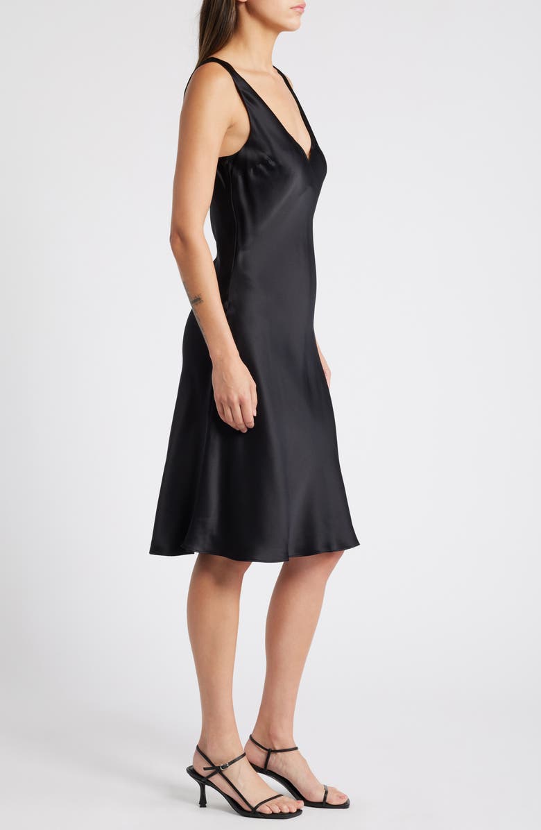 Reformation Lila V-Neck Satin Dress, Alternate, color, 