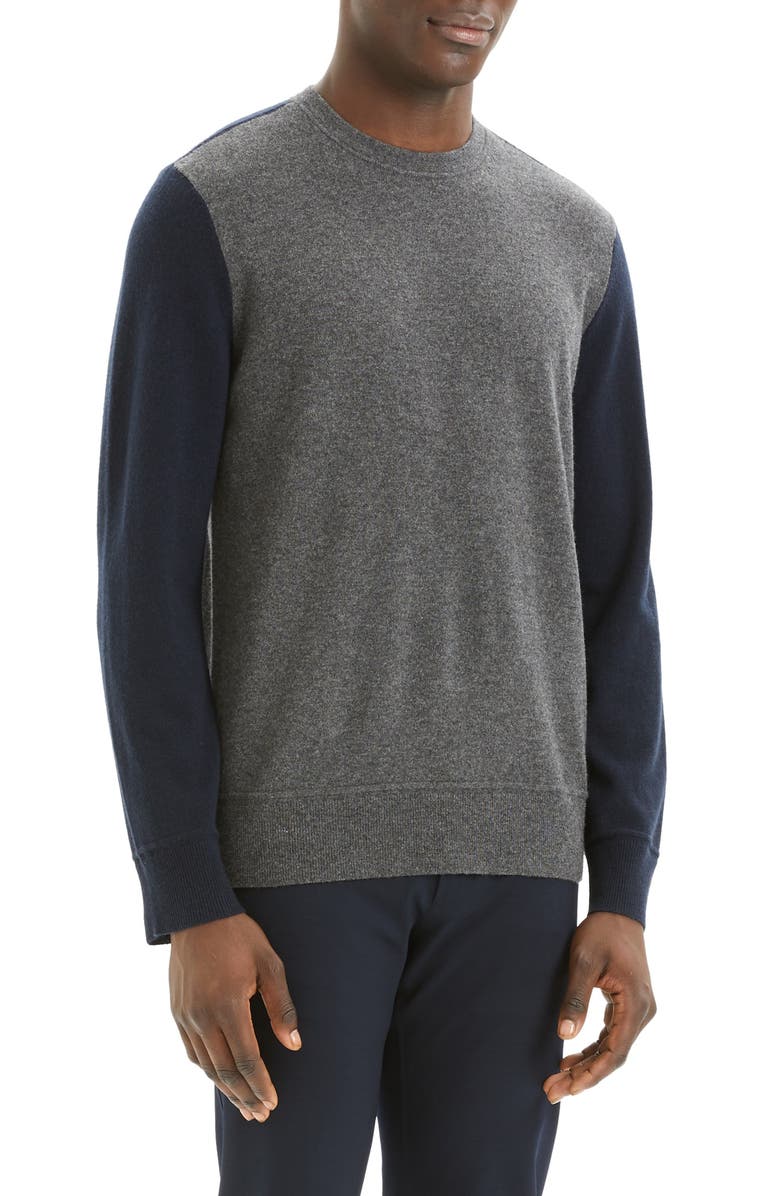 Theory Hilles Standard Fit Crewneck Cashmere Sweater, Alternate, color, 