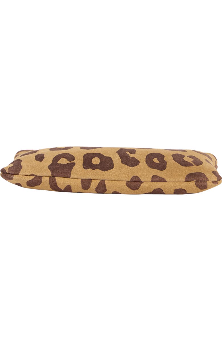 Clare V. Pablo Suede Feline Print Clutch, Alternate, color, Lark/ Brown