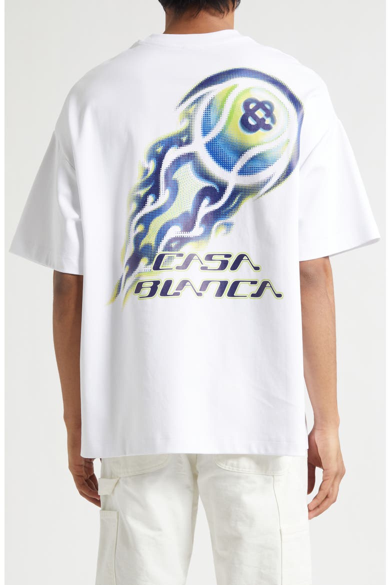 Oversize Flaming Tennis Ball Stretch Coitton Graphic T-Shirt, Alternate, color, FLAMING TENNIS BALL