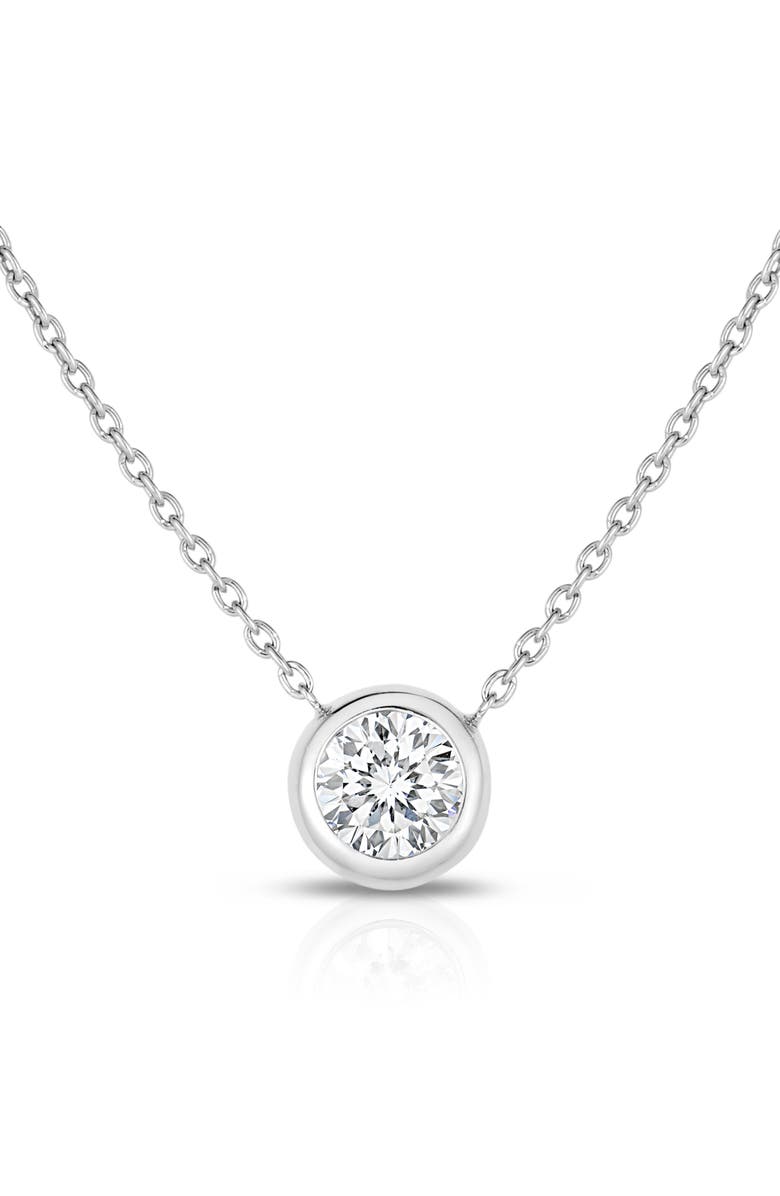Roberto Coin 18K Gold Diamond Pendant Necklace, Main, color, White