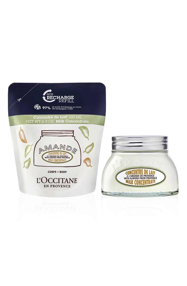 L'Occitane Almond Milk Concentrate & Refill Set (Limited Edition) $73 Value, Alternate, color,