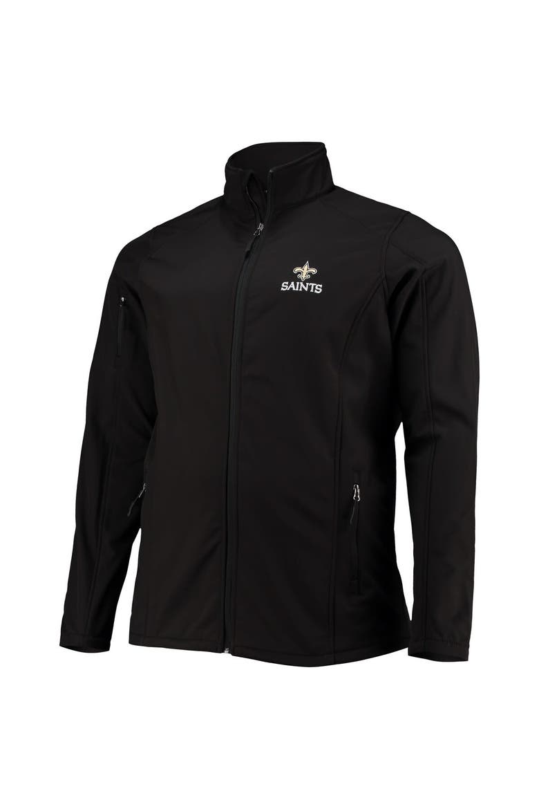 Men's Dunbrooke Black New Orleans Saints Big & Tall Sonoma Softshell Full-Zip Jacket, Alternate, color, Black