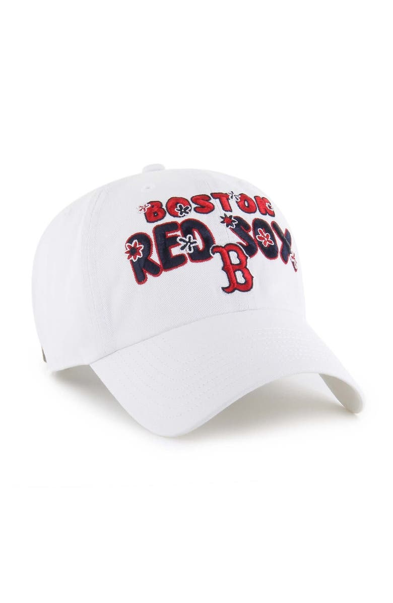 '47 Women's '47 White Boston Red Sox Flower Power Clean Up Adjustable Hat, Alternate, color, White