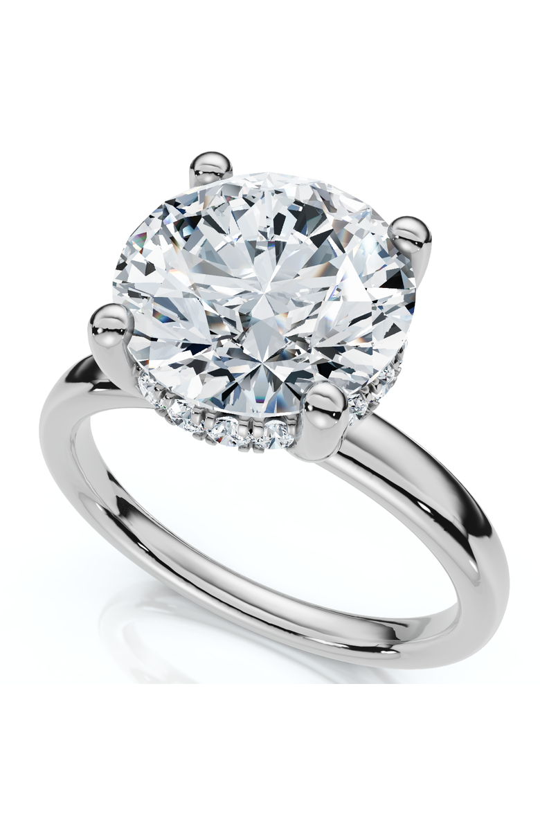 Bliss Diamond Certified 3 1/10Ct Hidden Halo Diamond Engagement Ring 14k Gold Lab Grown, Alternate, color, 14K White Gold