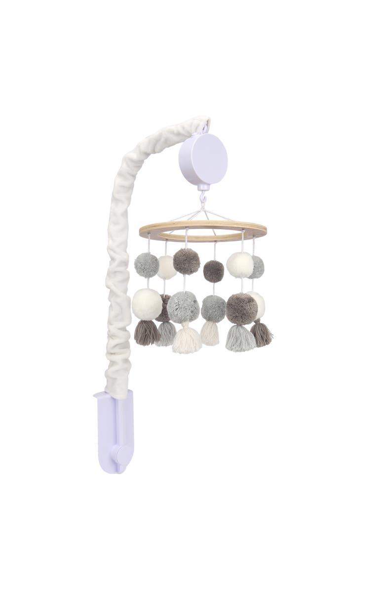 Lambs & Ivy Signature Pom Pom Musical Baby Crib Mobile, Alternate, color, White