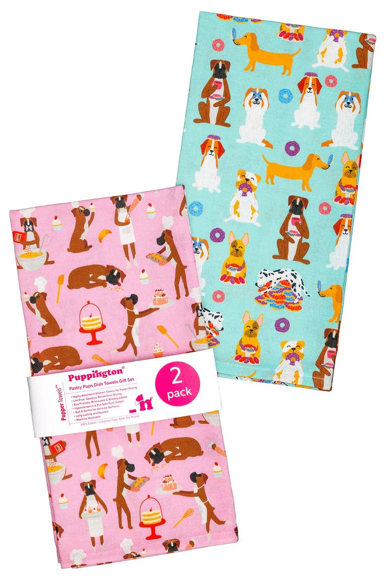 Dog Kitchen Towels - Pastry Pups, Alternate, color, Pastry Pups