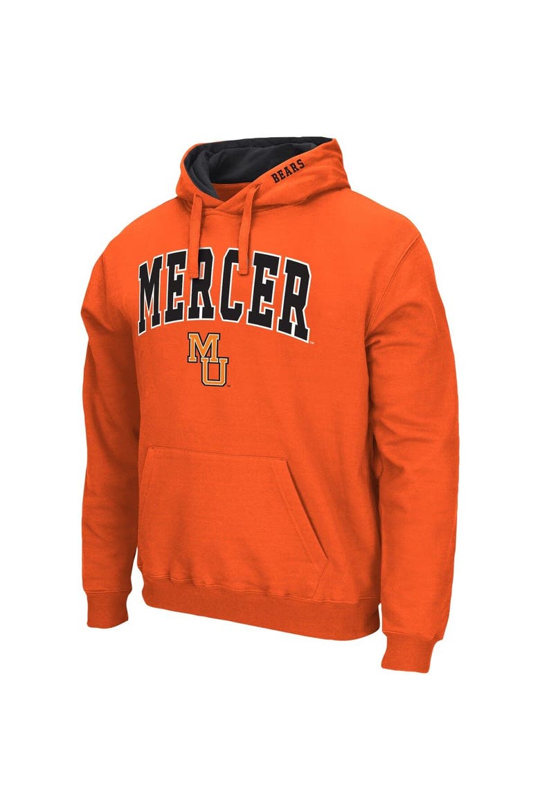 Men's Colosseum Orange Mercer Bears Isle Pullover Hoodie, Alternate, color, Orange