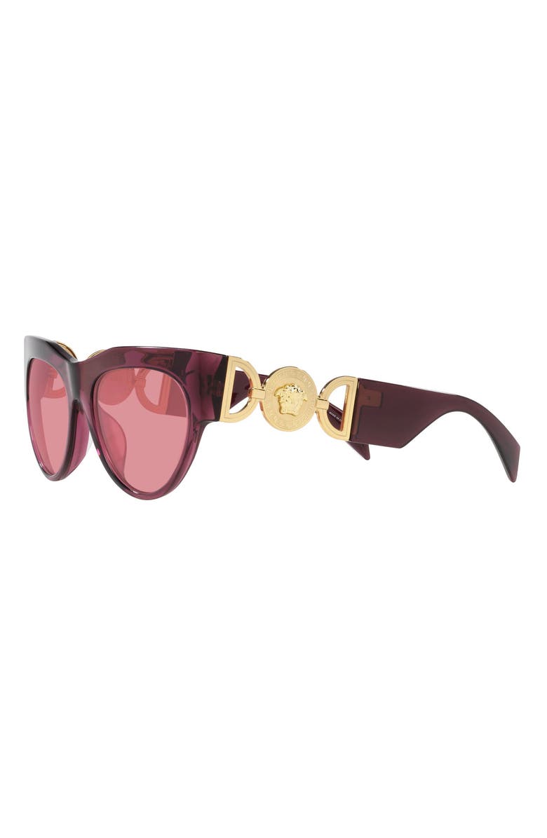Versace 56mm Cat Eye Sunglasses, Alternate, color, Pink