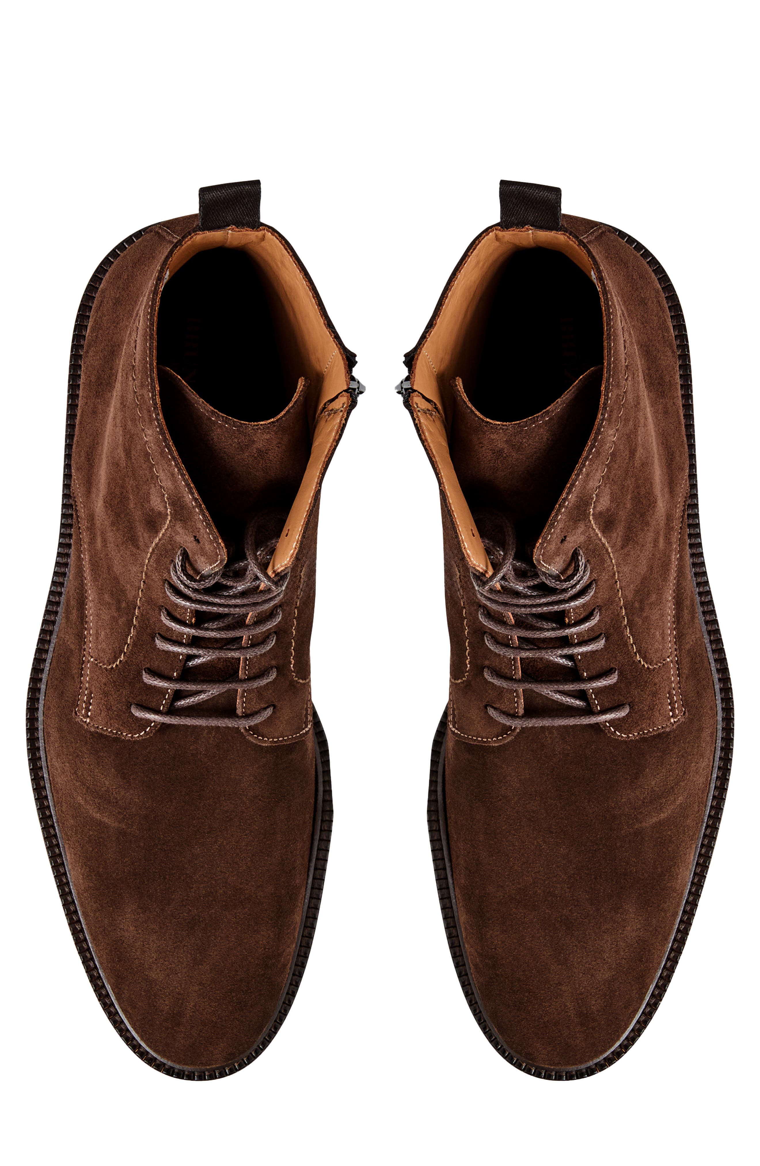 Bruno Magli Anthony Lace-Up Boot, Alternate, color, Dark Brown Suede