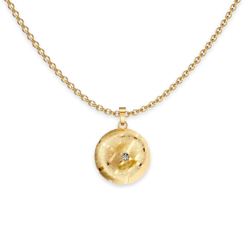 The Basketball Crooked Ball Diamond Necklace