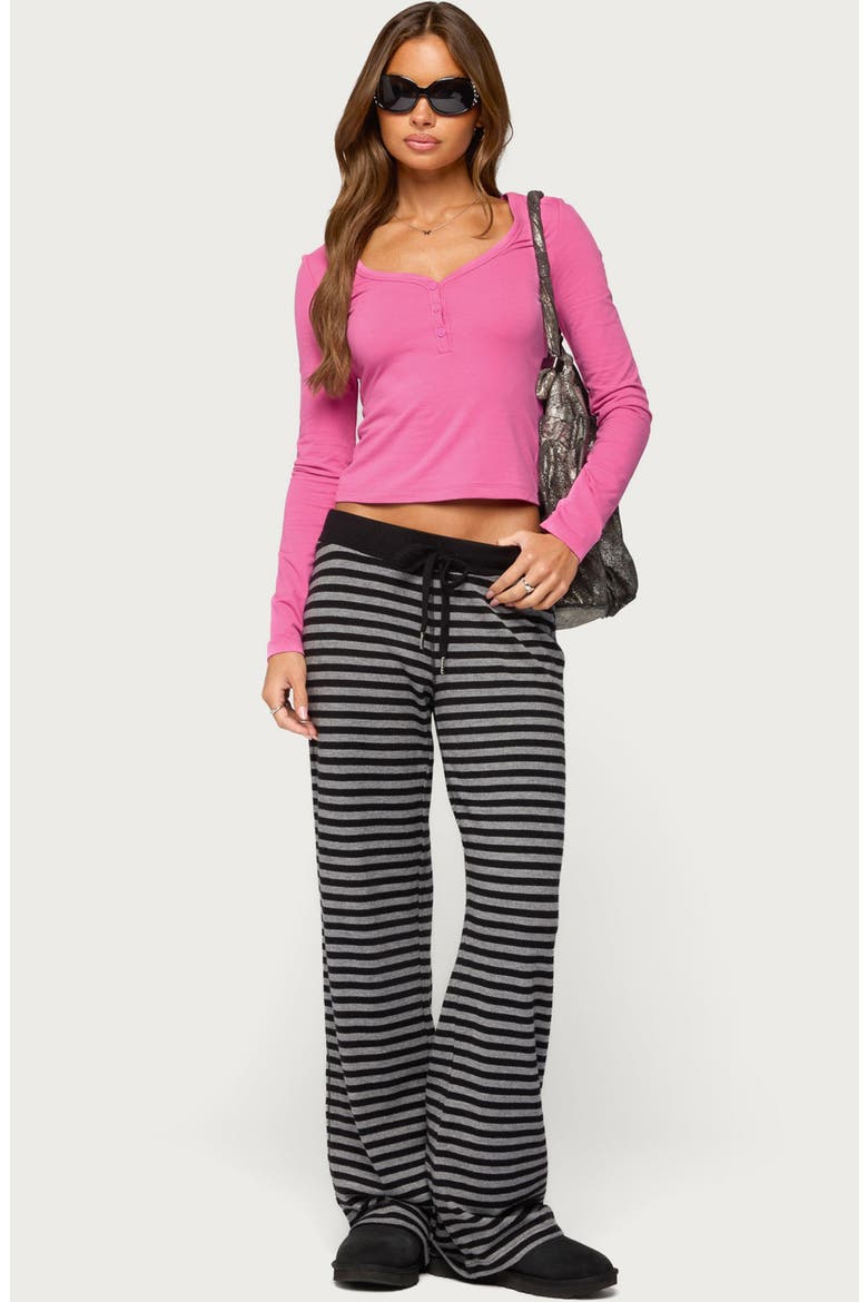 Leah Henley Top, Alternate, color, FUCHSIA