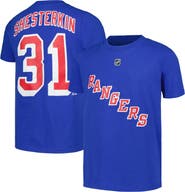 Outerstuff Youth Igor Shesterkin Blue New York Rangers Player Name & Number T-Shirt