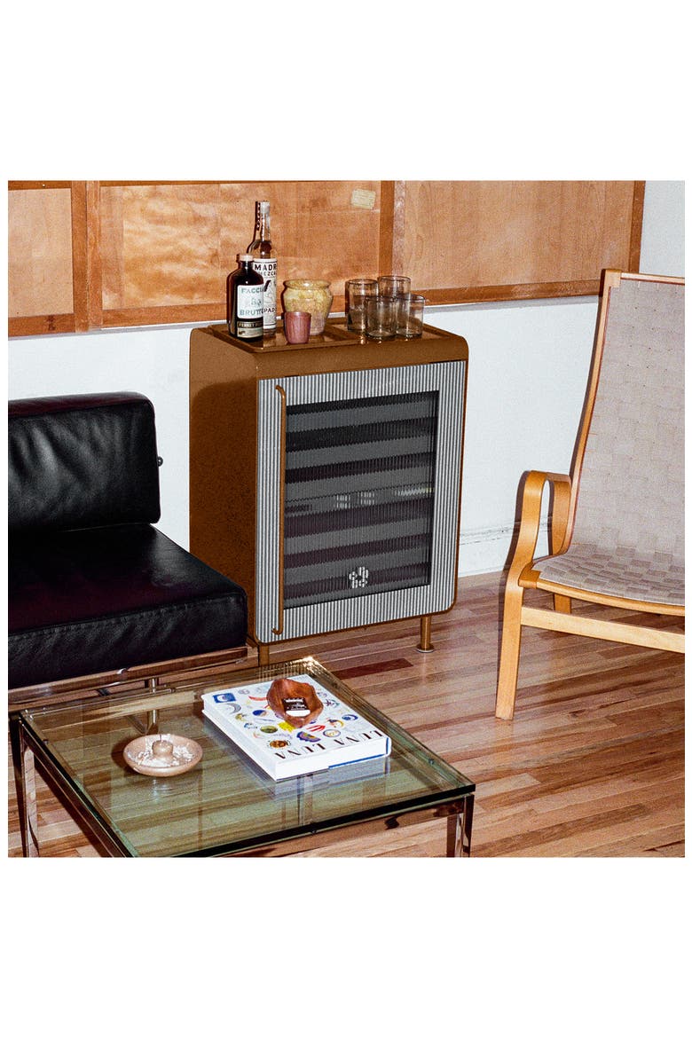 Super Smart Beverage Fridge, Alternate, color, BROWN