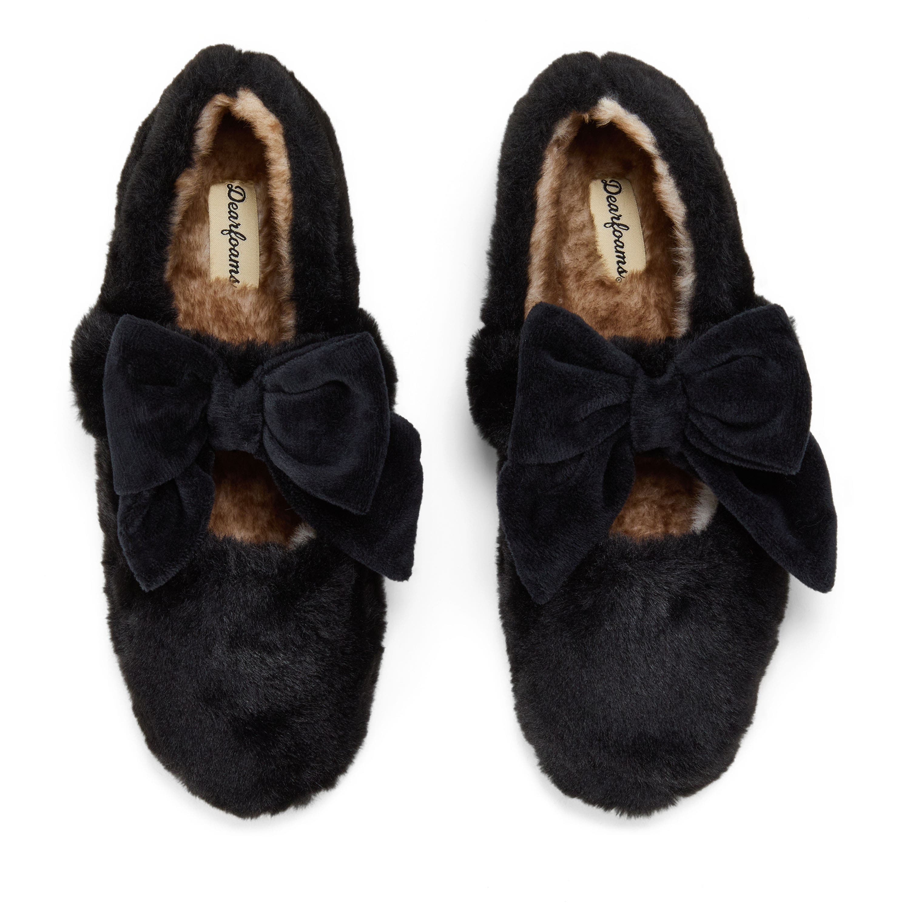 Dearfoams Maryanne Luxe Teddy Maryjane, Alternate, color, Black