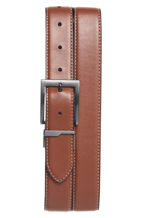 Square Buckle Leather Belt