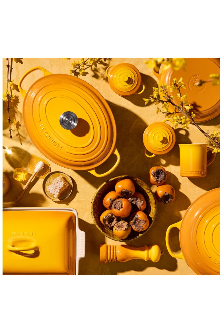 Signature Enameled Cast Iron Oval Dutch Oven, Alternate, color, NECTAR