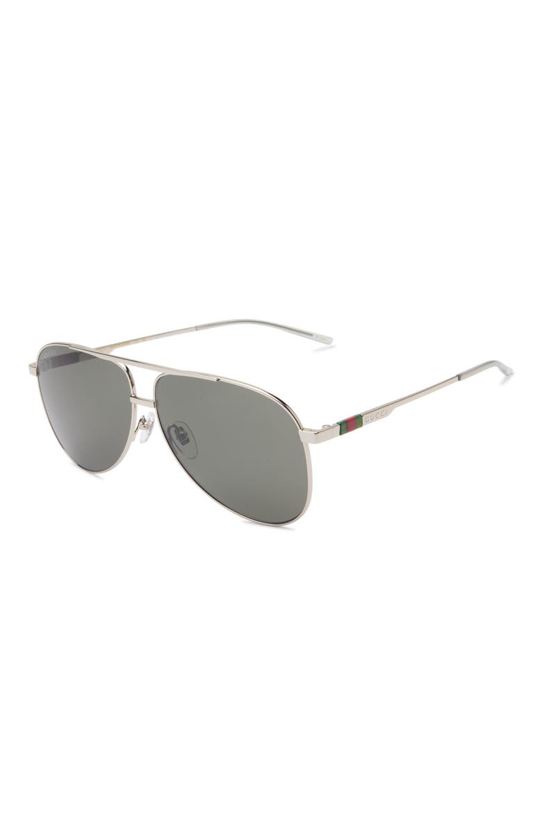 54mm Pilot Sunglasses, Alternate, color, SILVER SILVER GREY