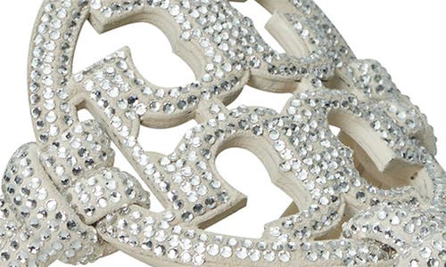 Tory Burch Miller Knotted Pavé Thong Sandal In White