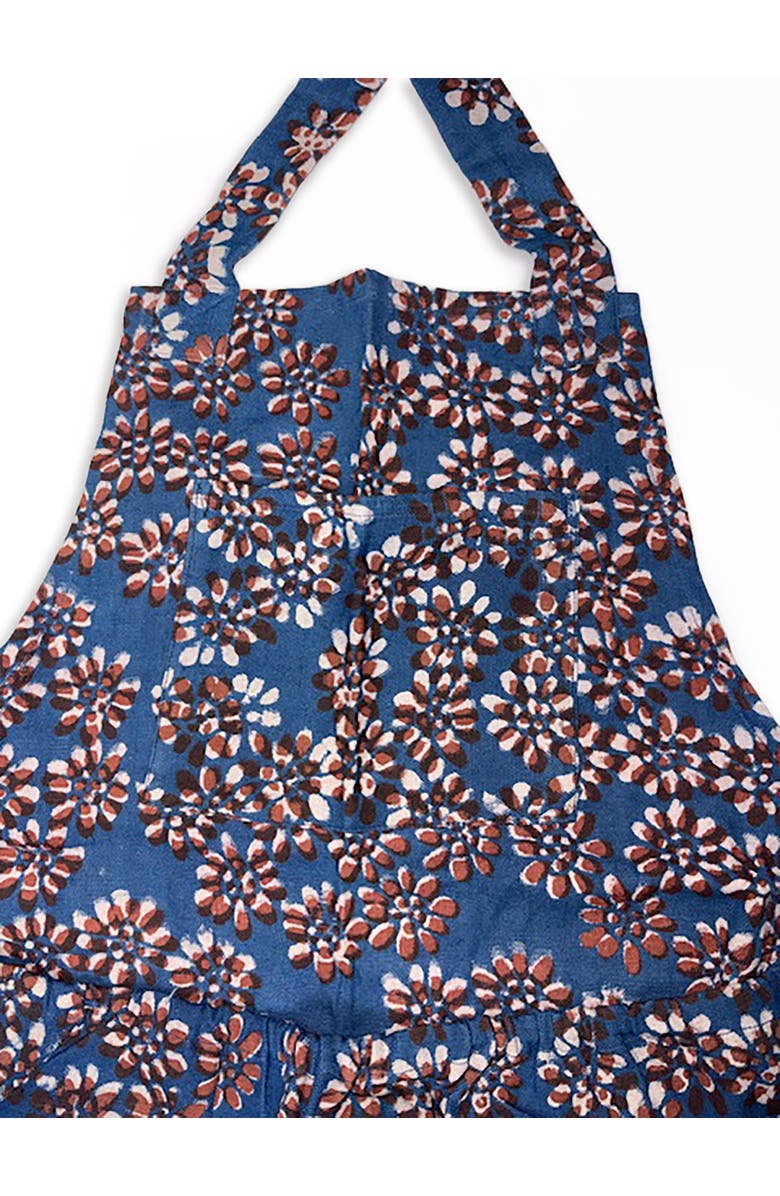 Ichcha Indigo Block Print Apron, Alternate, color, Indigo