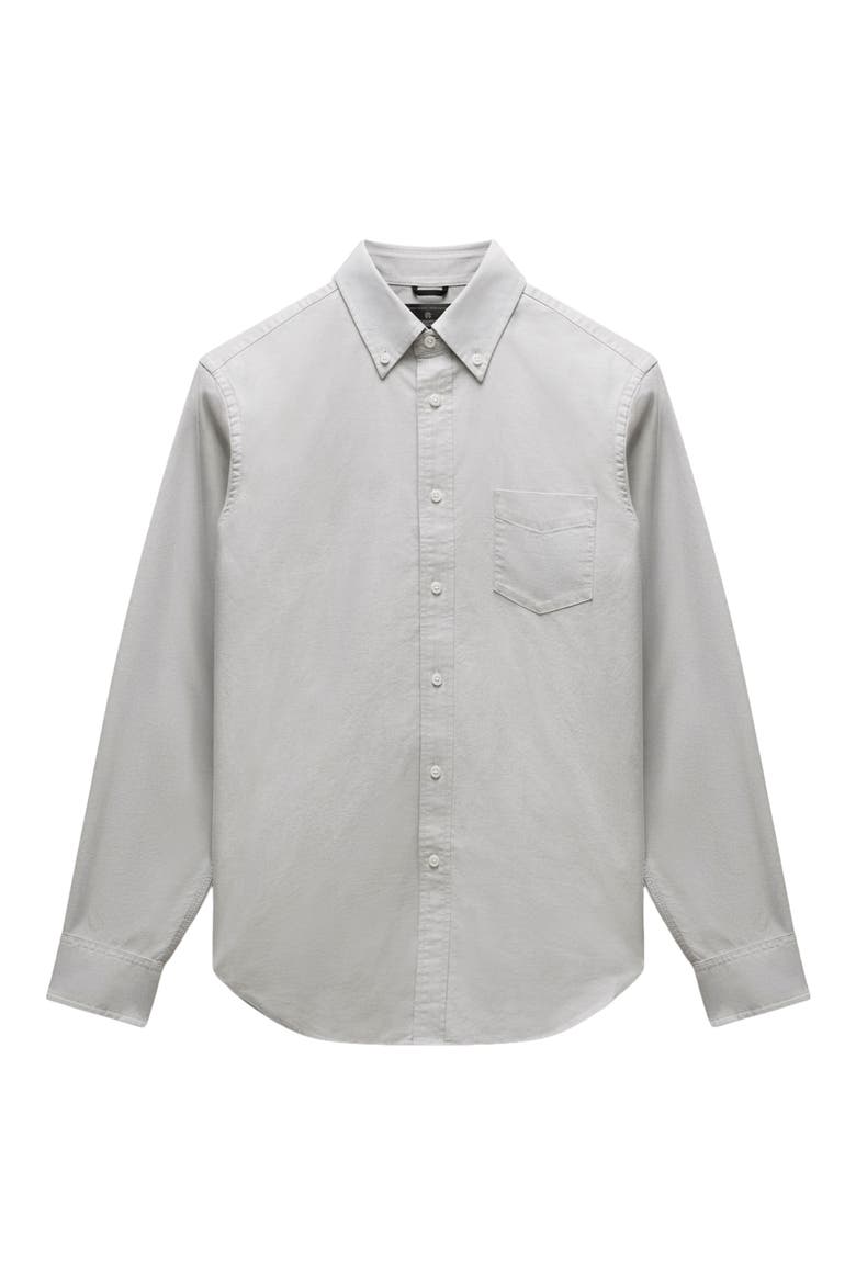 Cotton Oxford Button-Down Shirt, Alternate, color, LIGHT GREY