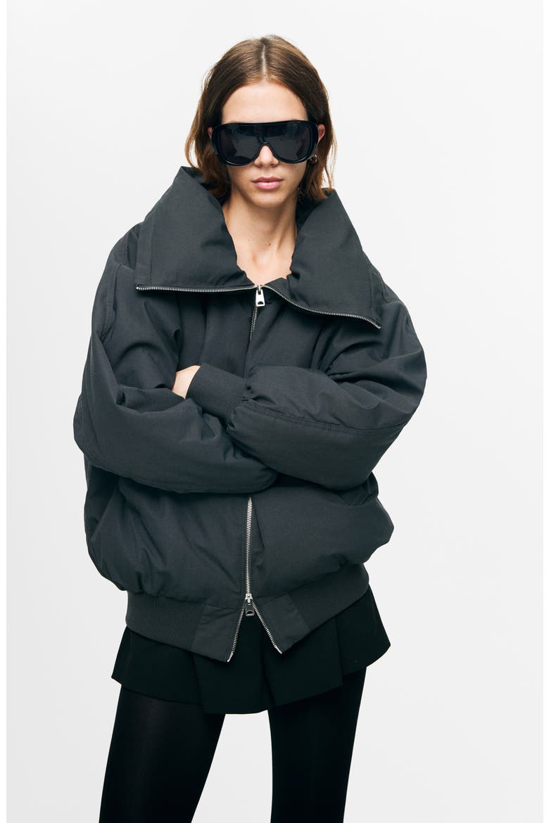 Alina Bomber Jacket, Alternate, color, GREY