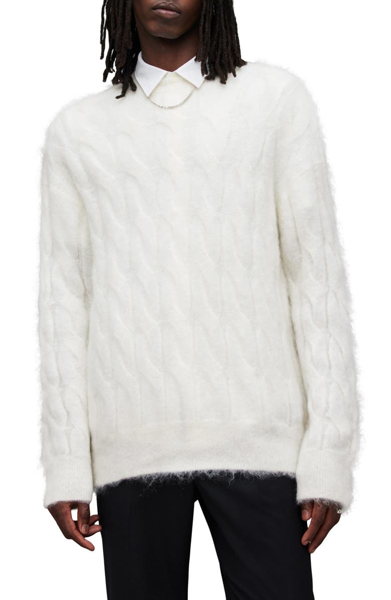 AllSaints Kosmic Cable Sweater, Main, color,