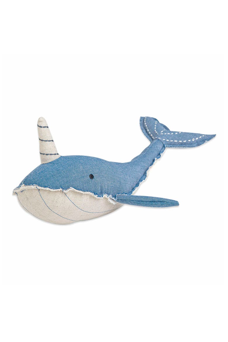 Plush Cotton Stuffed Animal, Main, color, BLUE/ WHITE