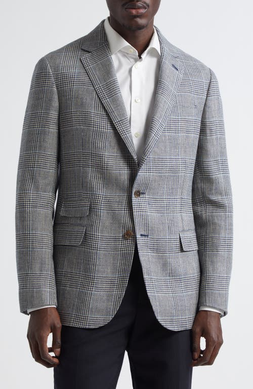 Ralph Lauren Purple Label Kent Hand Tailored Plaid Linen Blazer