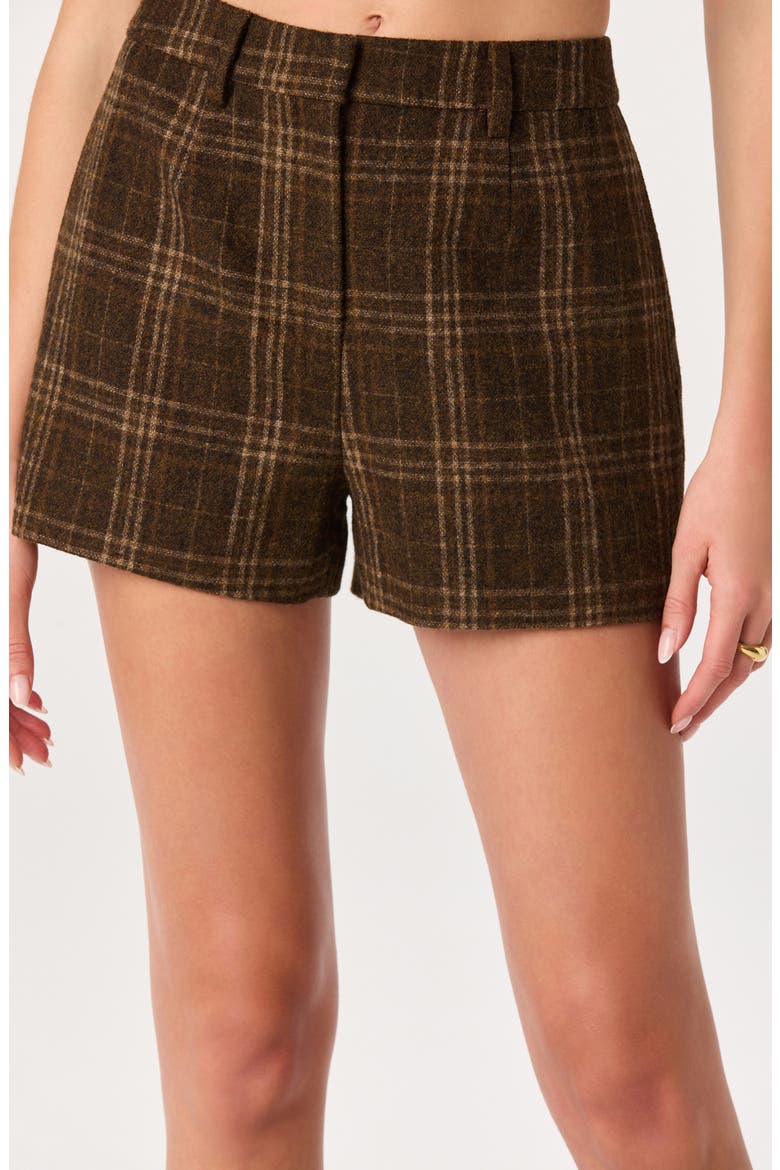 Wynn Plaid Shorts, Alternate, color, BROWN PLAID