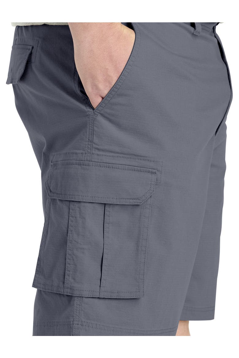 Big & Tall Stretch Ripstop Cargo Shorts, Alternate, color, GREY