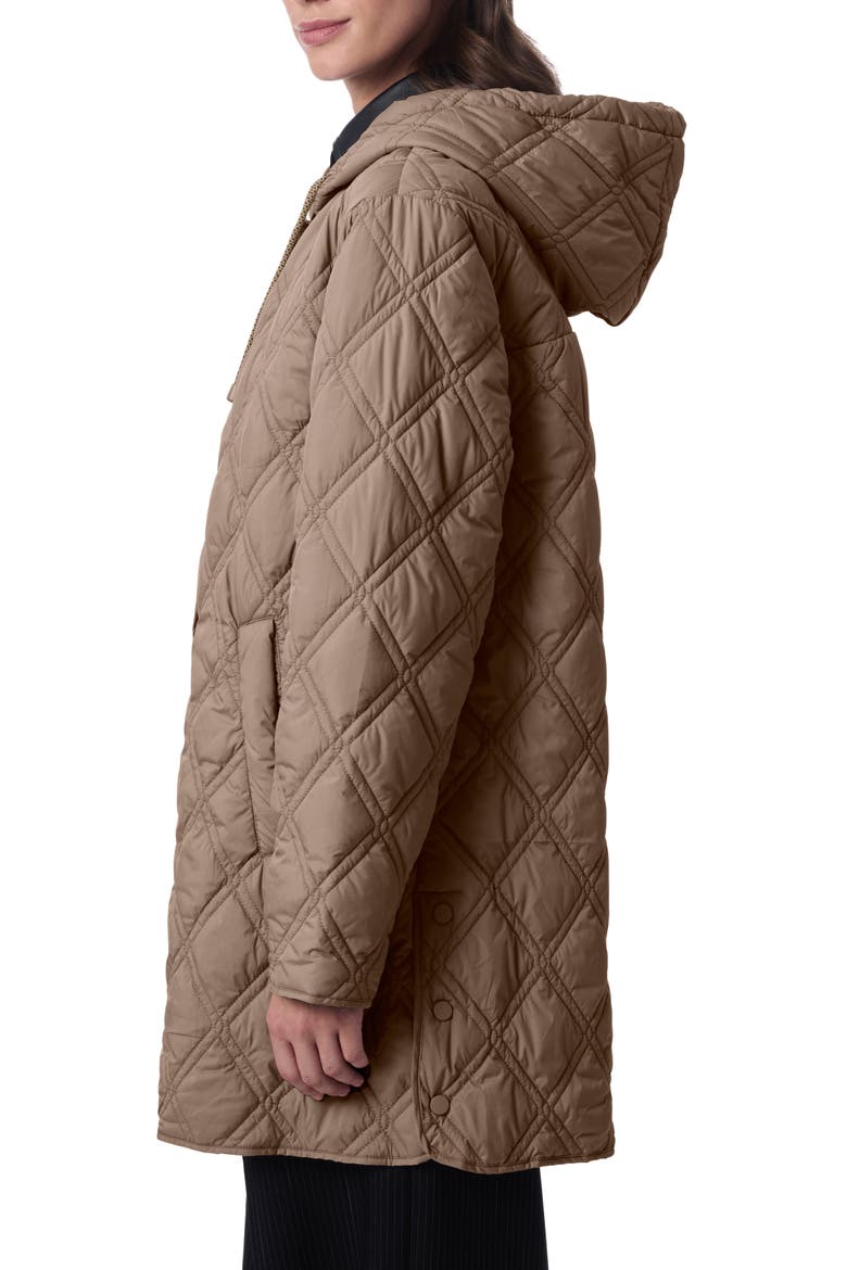 Hooded Quilted Liner Jacket, Alternate, color, DUSTY TAUPE