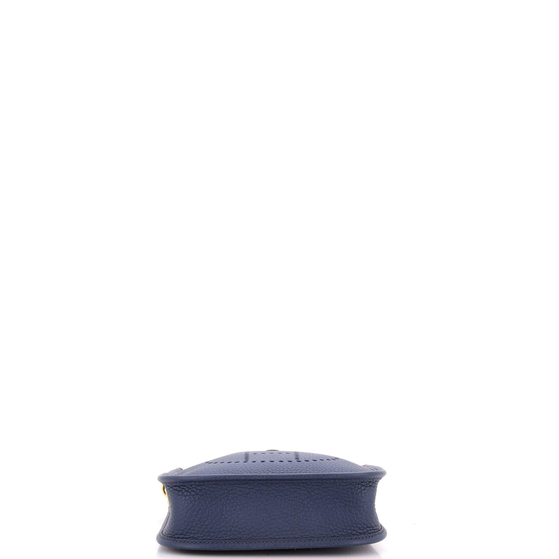 Pre-Owned Hermes Evelyne Bag Gen III Clemence TPM, Alternate, color, Bleu Navy