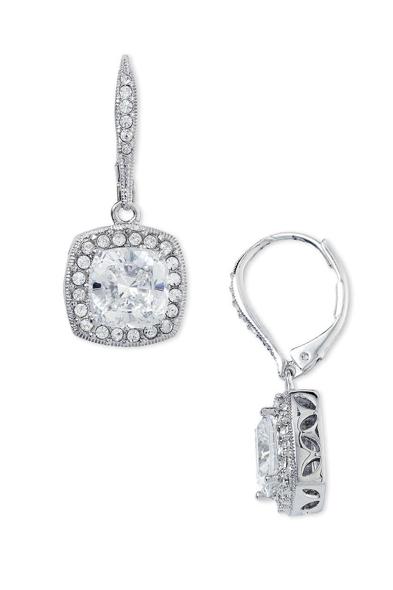 Princess Earrings, Main, color, SILVER