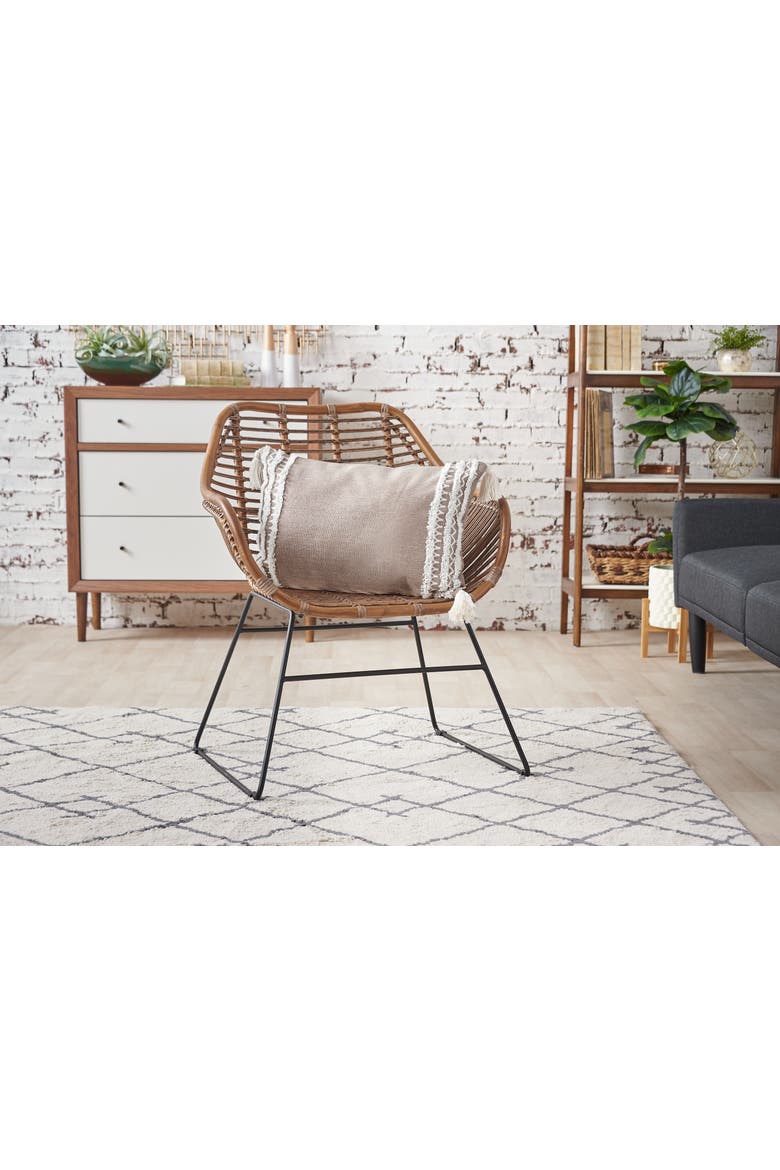 Neil Throw Pillow, Alternate, color, Beige