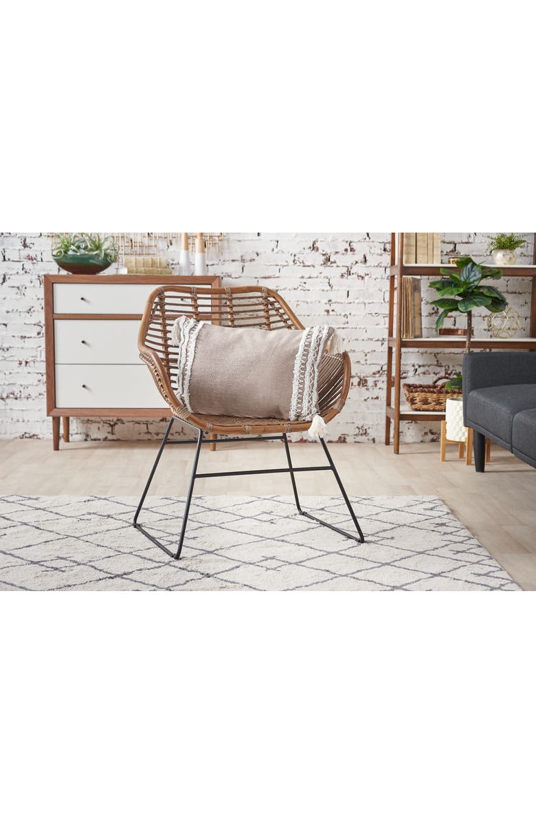 carol & frank Neil Throw Pillow, Alternate, color, Beige