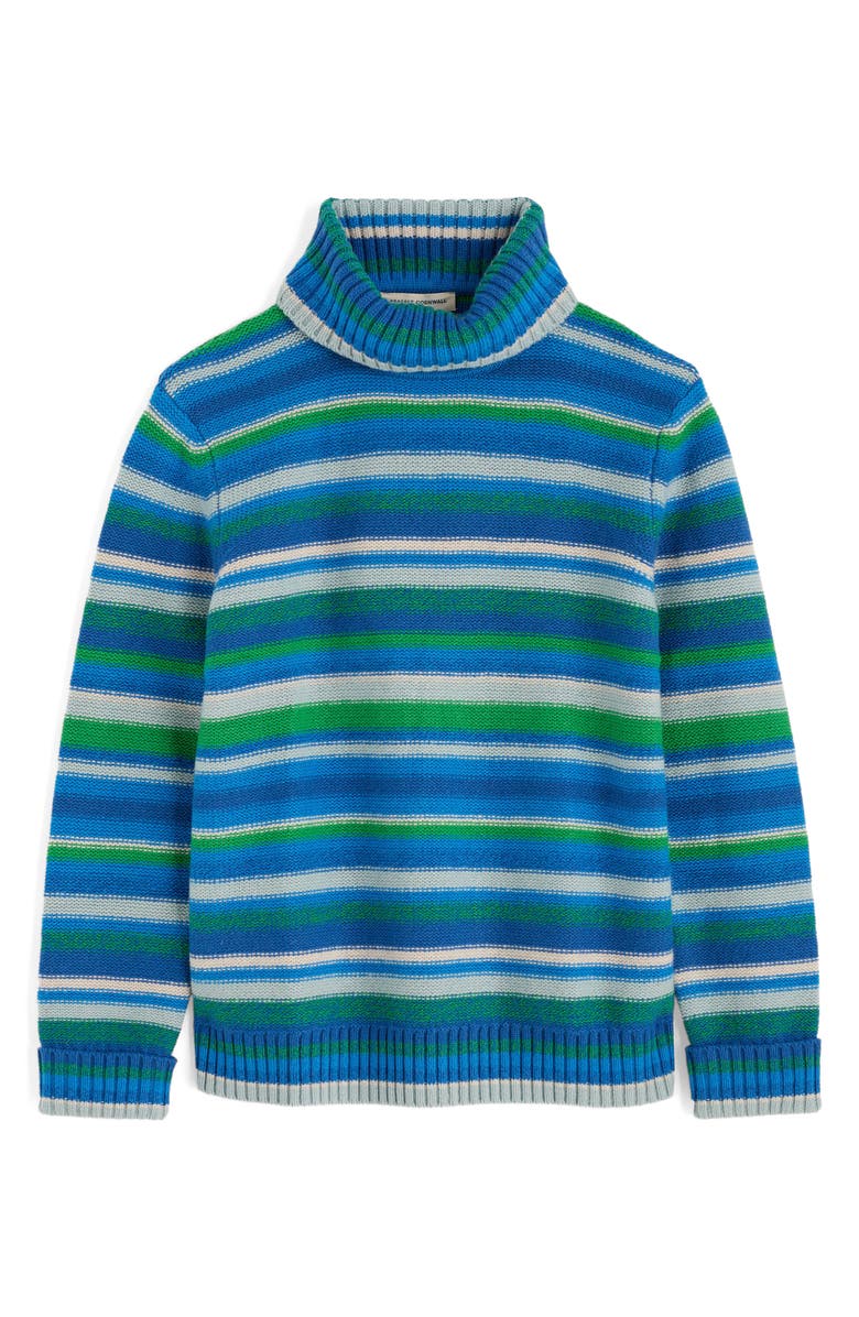 Seasalt Cornwall Braque Stripe Turtleneck Wool Blend Sweater, Alternate, color, Concertina Shore Multi