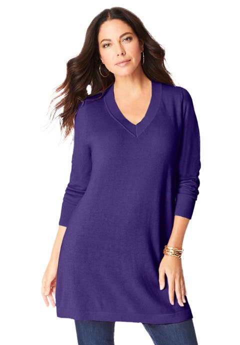Plus Size Cashmore V Neck Sweater